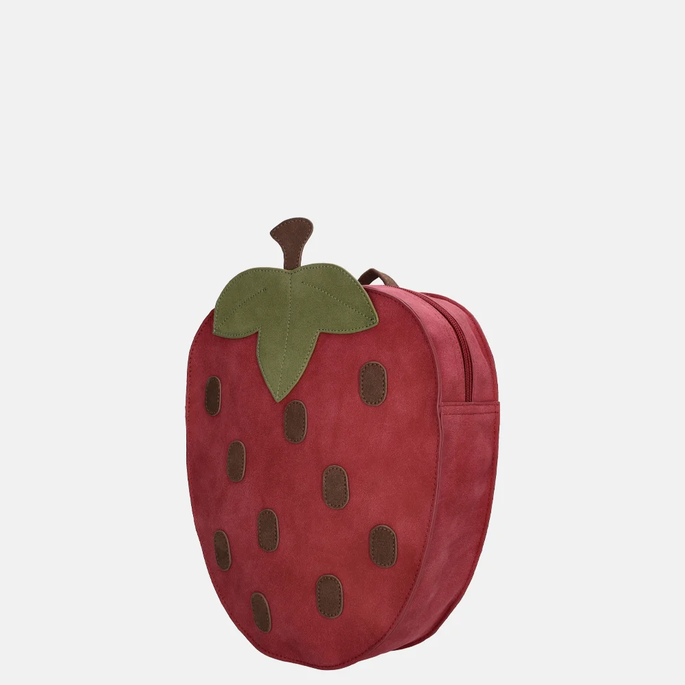 Beagles aardbeien kinderrugzak rood bij Duifhuizen