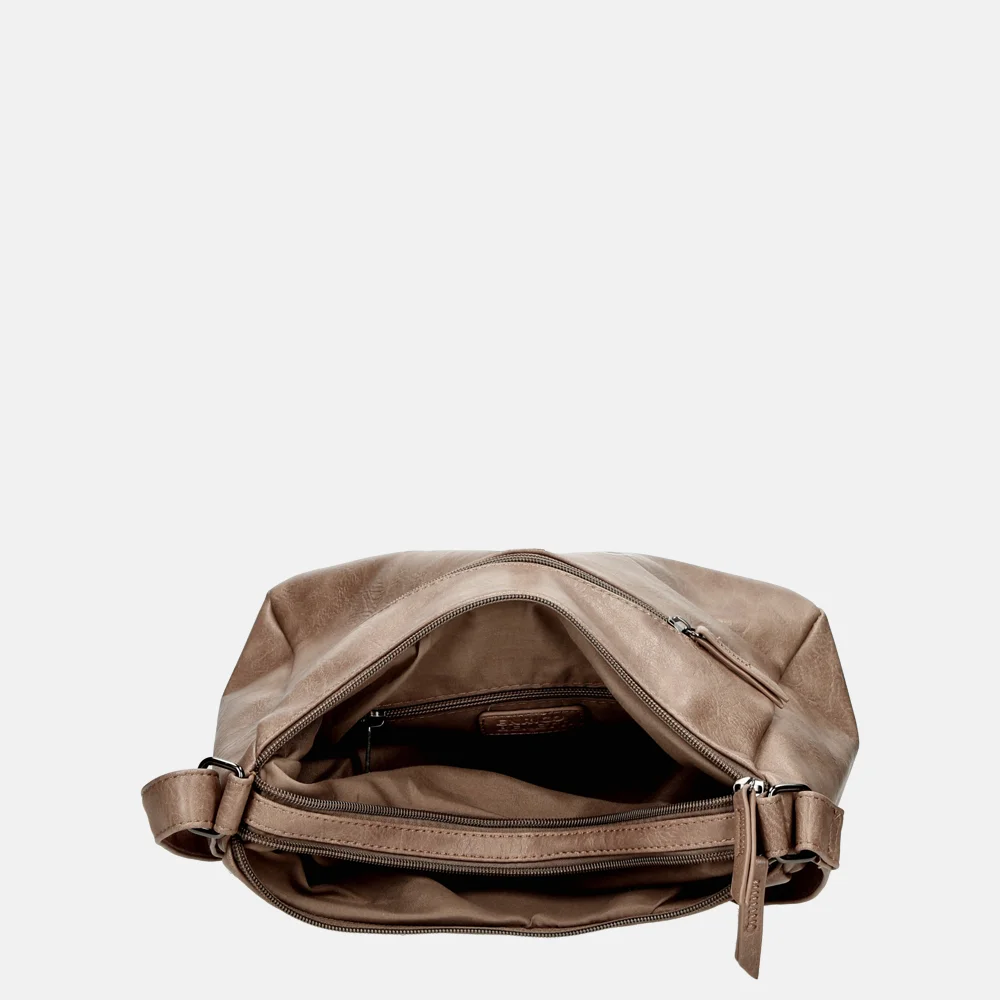 Enrico Benetti Caen crossbody tas lichttaupe bij Duifhuizen