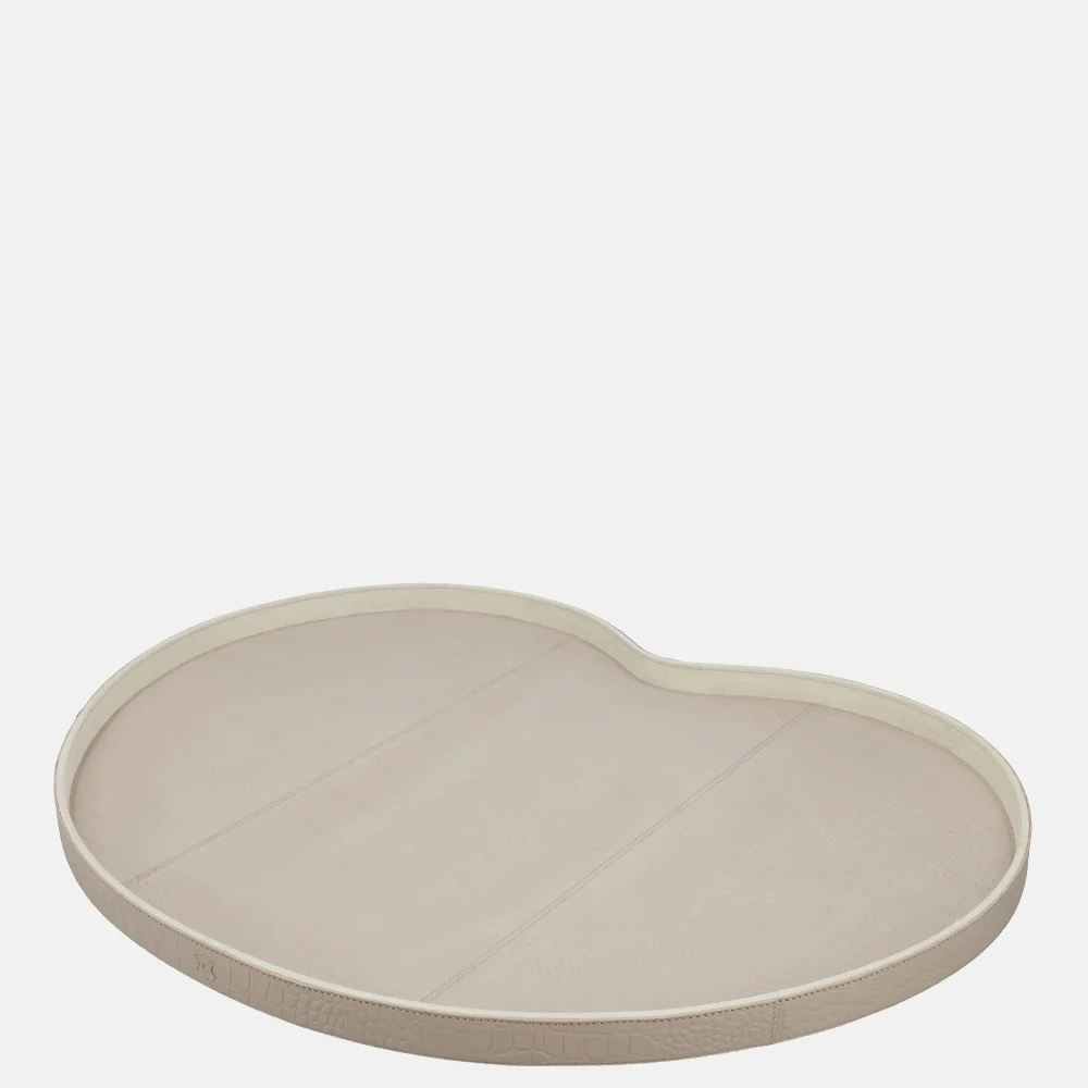 Chamada Chloe Kidney dienblad croco XL beige bij Duifhuizen