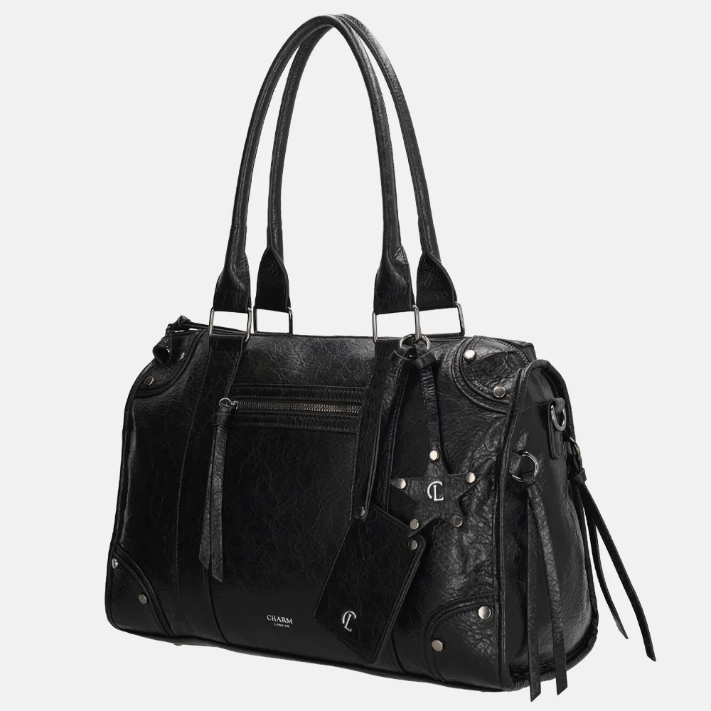 Charm London Berlin shopper L zwart bij Duifhuizen