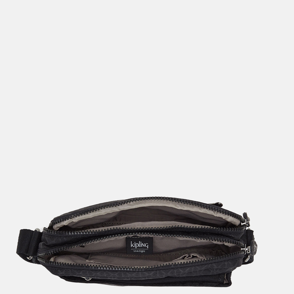 Kipling Abanu schoudertas M signature emb bij Duifhuizen