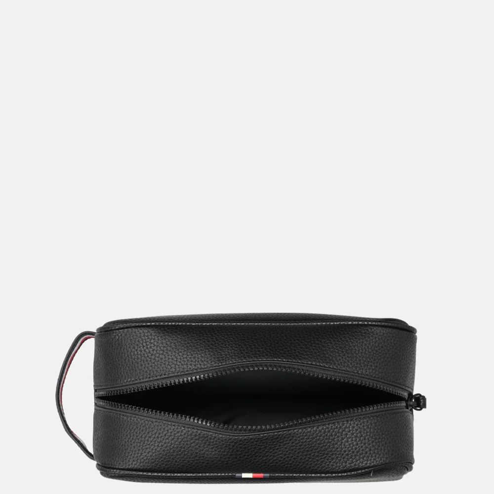 Tommy Hilfiger Essential PU washbag toilettas black bij Duifhuizen