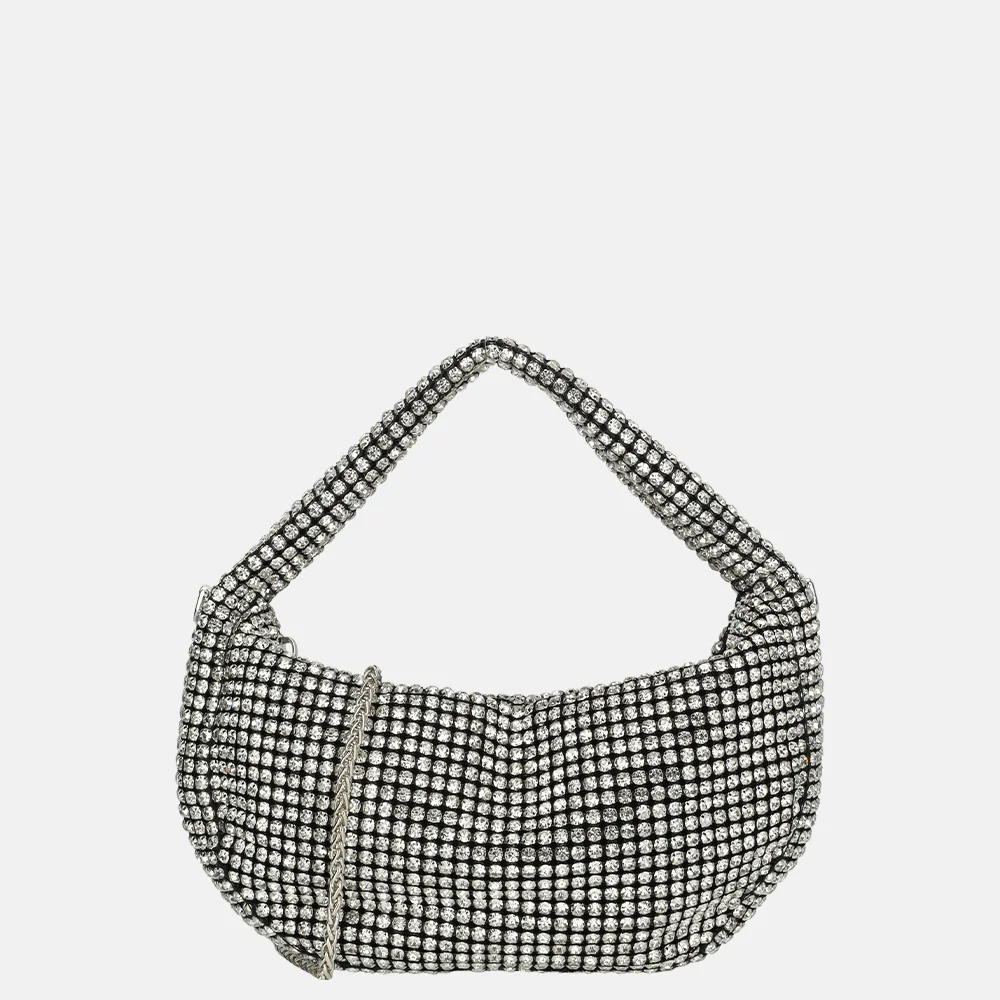 Firenze strass buideltje handtas silver