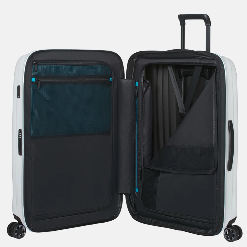 Samsonite Nexis Spinner Expandable reiskoffer 76 cm cotton white bij Duifhuizen