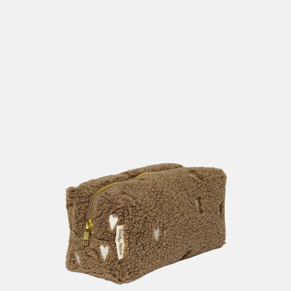 Studio Noos pouch toilettas teddy brown bij Duifhuizen