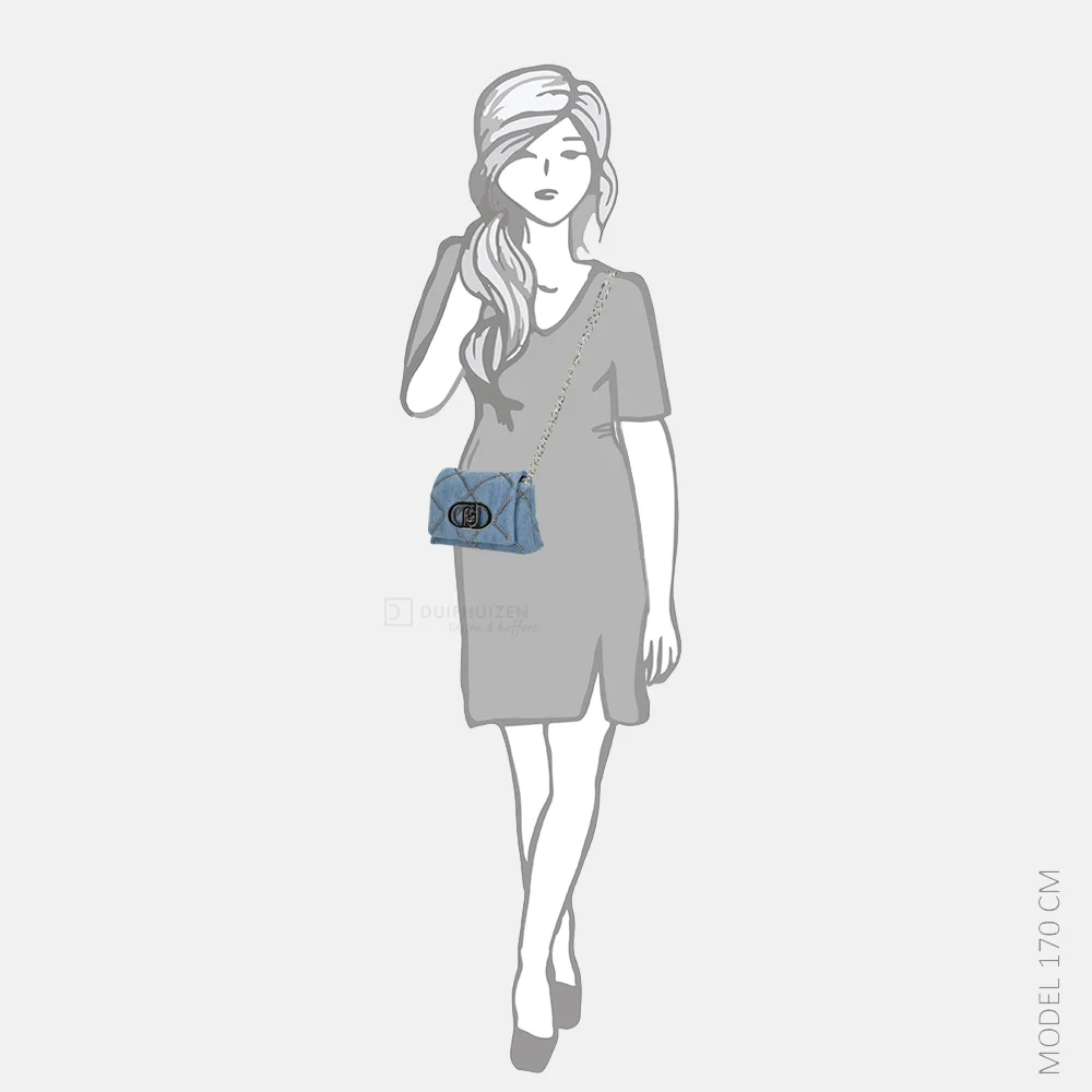 Liu Jo crossbody tas S light denim bij Duifhuizen