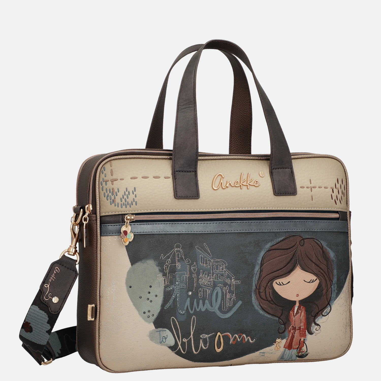 Anekke Tulip briefcase laptoptas multi bij Duifhuizen