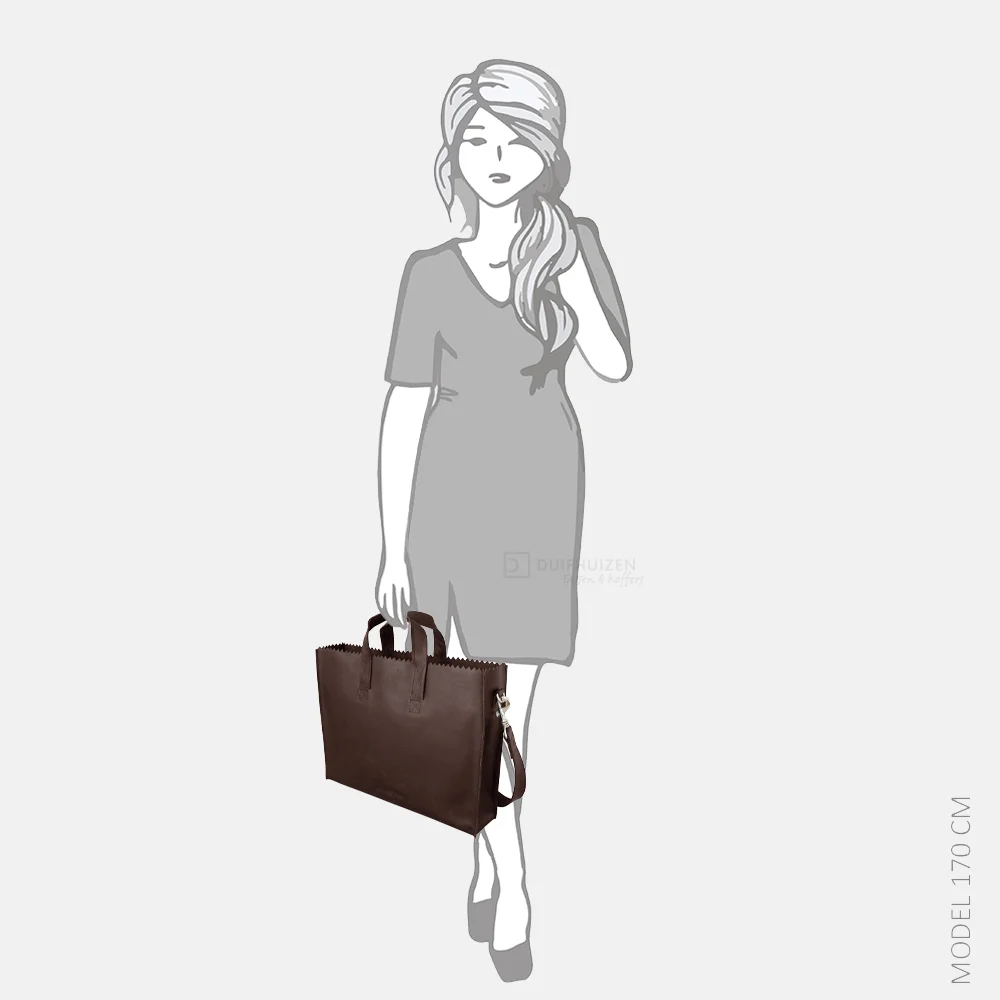 My paper bag workbag handtas shadow brown bij Duifhuizen