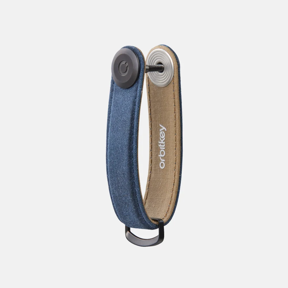 Orbitkey  2.0 Waxed canvas navy blue bij Duifhuizen