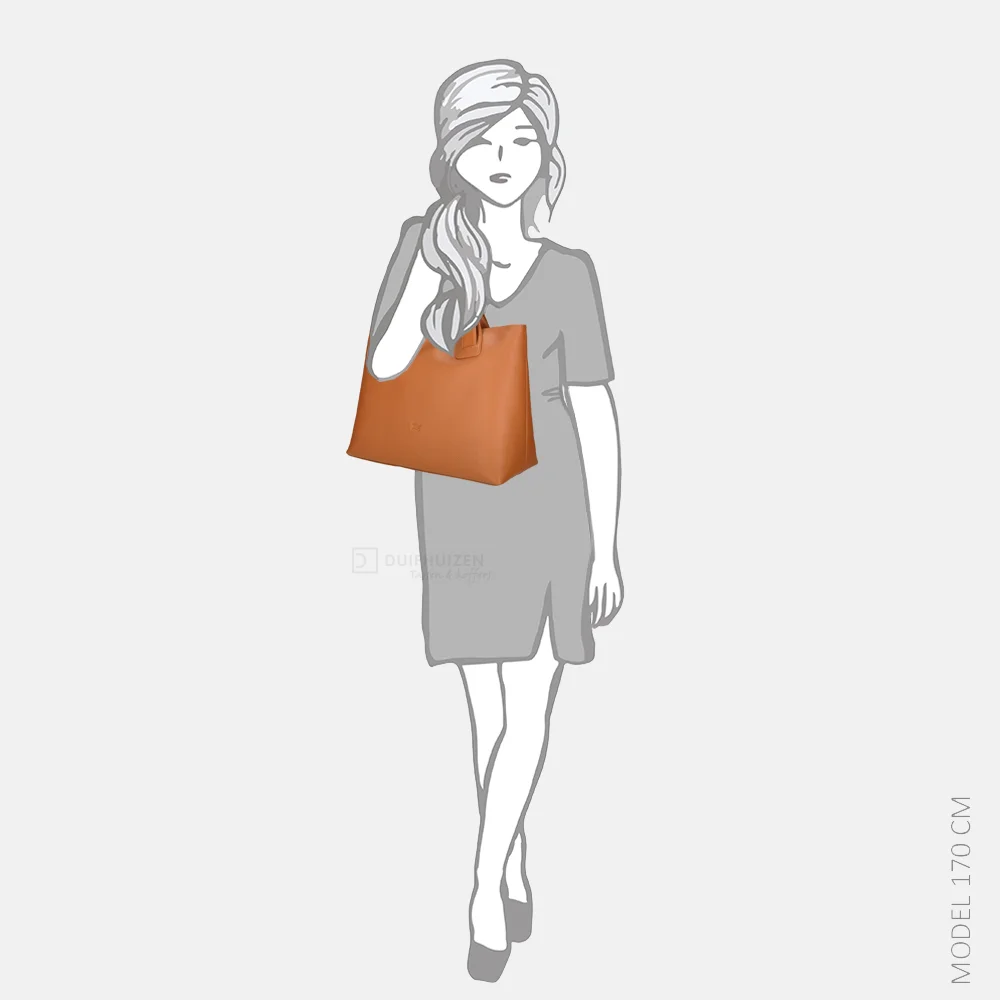 Crinkles shopper L orange bij Duifhuizen