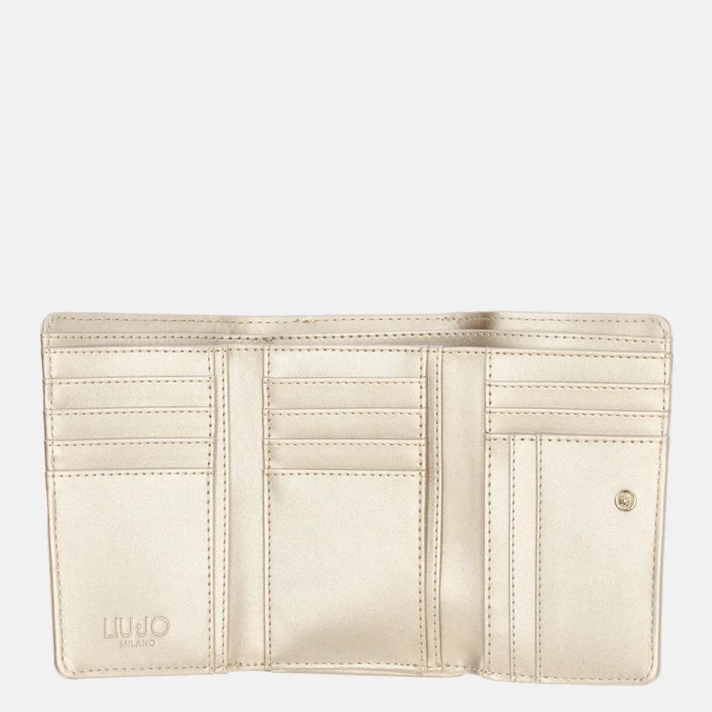 Liu Jo Caliwen overslagportemonnee trifold M cream bij Duifhuizen