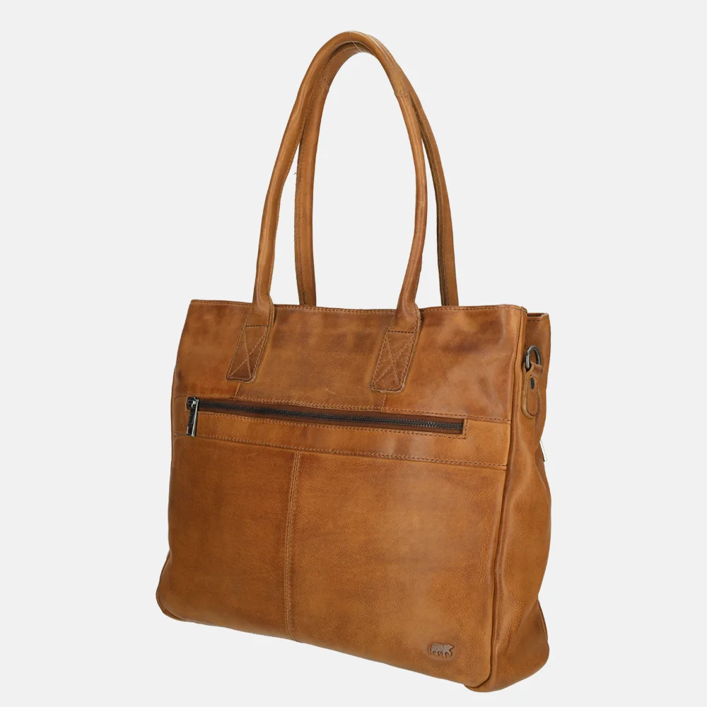 Bear Design shopper 15 inch cognac bij Duifhuizen