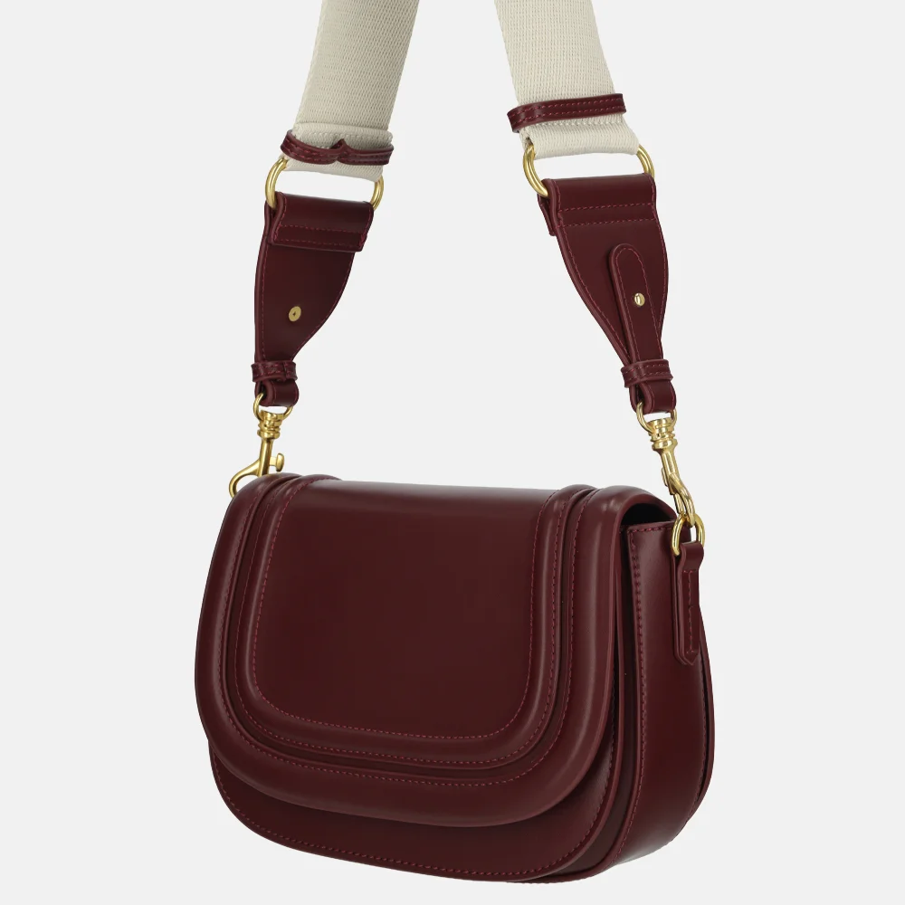 Firenze crossbody tas burgundy bij Duifhuizen