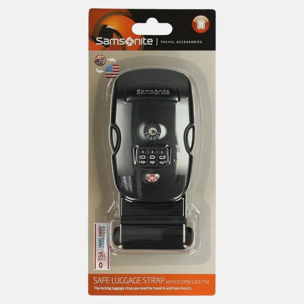 Samsonite kofferriem TSA black bij Duifhuizen