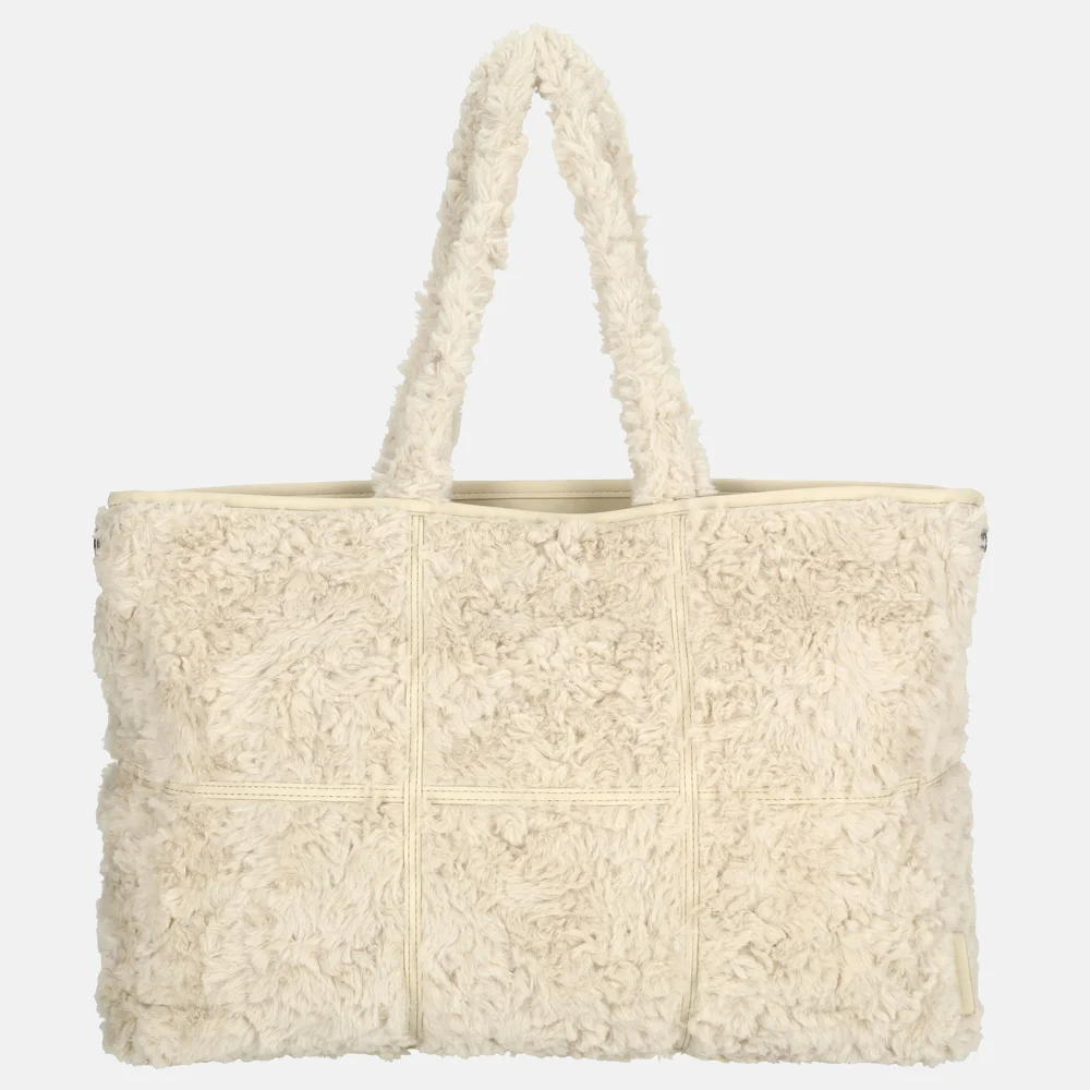 Enrico Benetti Fay shopper L teddy off white bij Duifhuizen