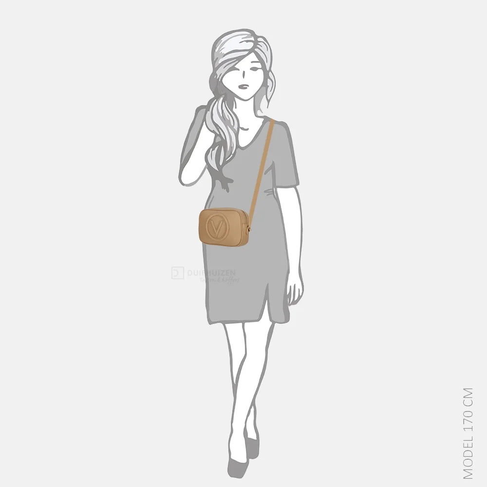 Valentino Bags Special covent crossbody tas logo beige bij Duifhuizen