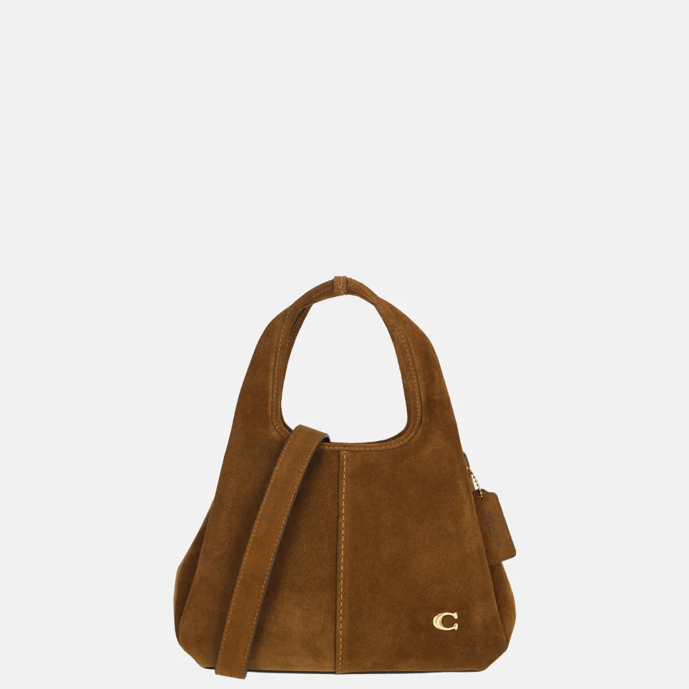 Coach Lana schoudertas S suede warm brown