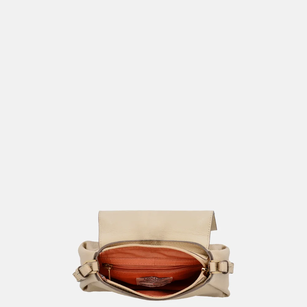 Loulou Essentiels Mae Bamboo handtas beige bij Duifhuizen