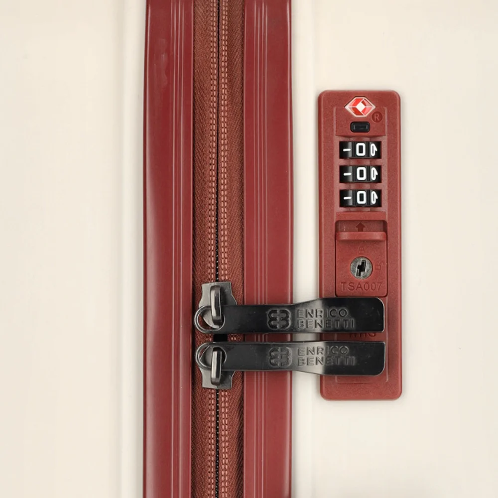 Enrico Benetti reiskoffer 75 cm bordeaux-beige bij Duifhuizen