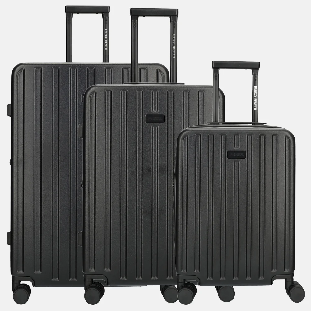 Enrico Benetti Portland kofferset 3-delig zwart