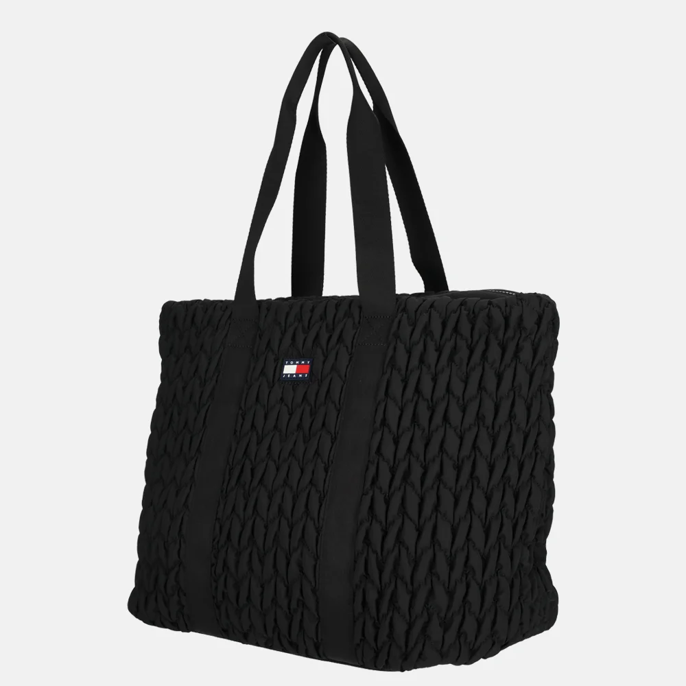 Tommy Hilfiger Urban Quilted shopper black bij Duifhuizen