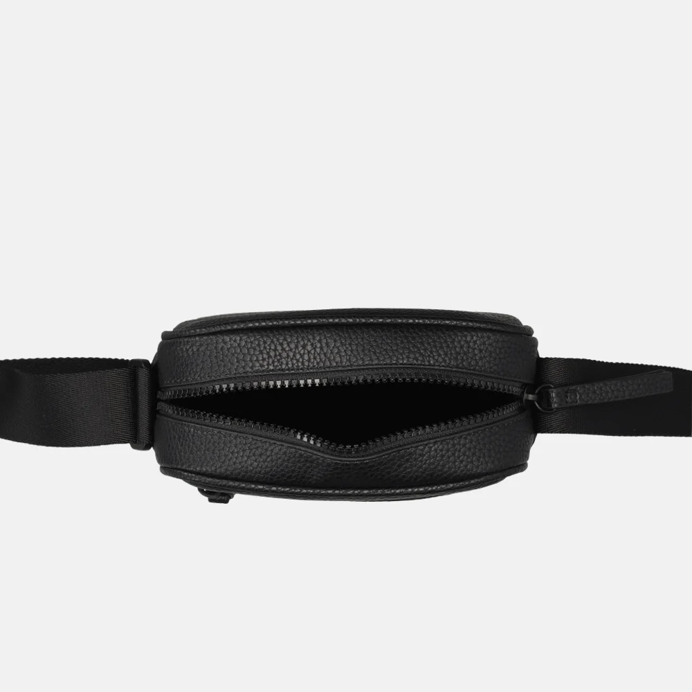 Tommy Hilfiger Essential PU mini reporter crossbody tas black bij Duifhuizen