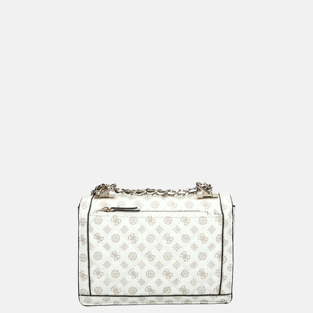Guess Abey Convertible crossbody tas white logo bij Duifhuizen