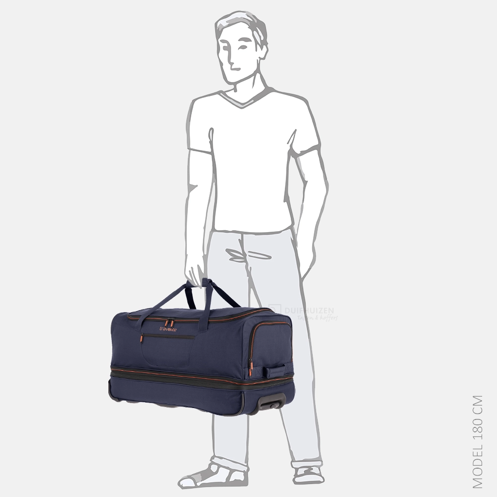 Travelite Basics reistas 70 cm navy/orange bij Duifhuizen