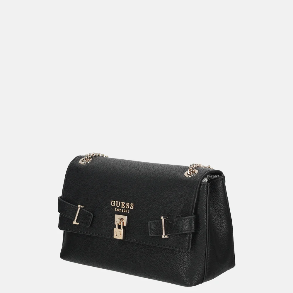 Guess Yesba convertible crossbody tas black bij Duifhuizen