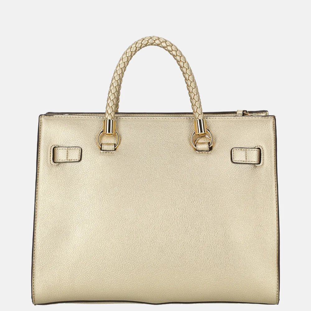 Liu Jo Manhattan tote shopper M light gold bij Duifhuizen