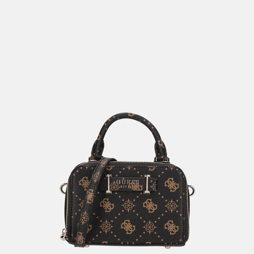 Guess Silia mini handtas espresso logo