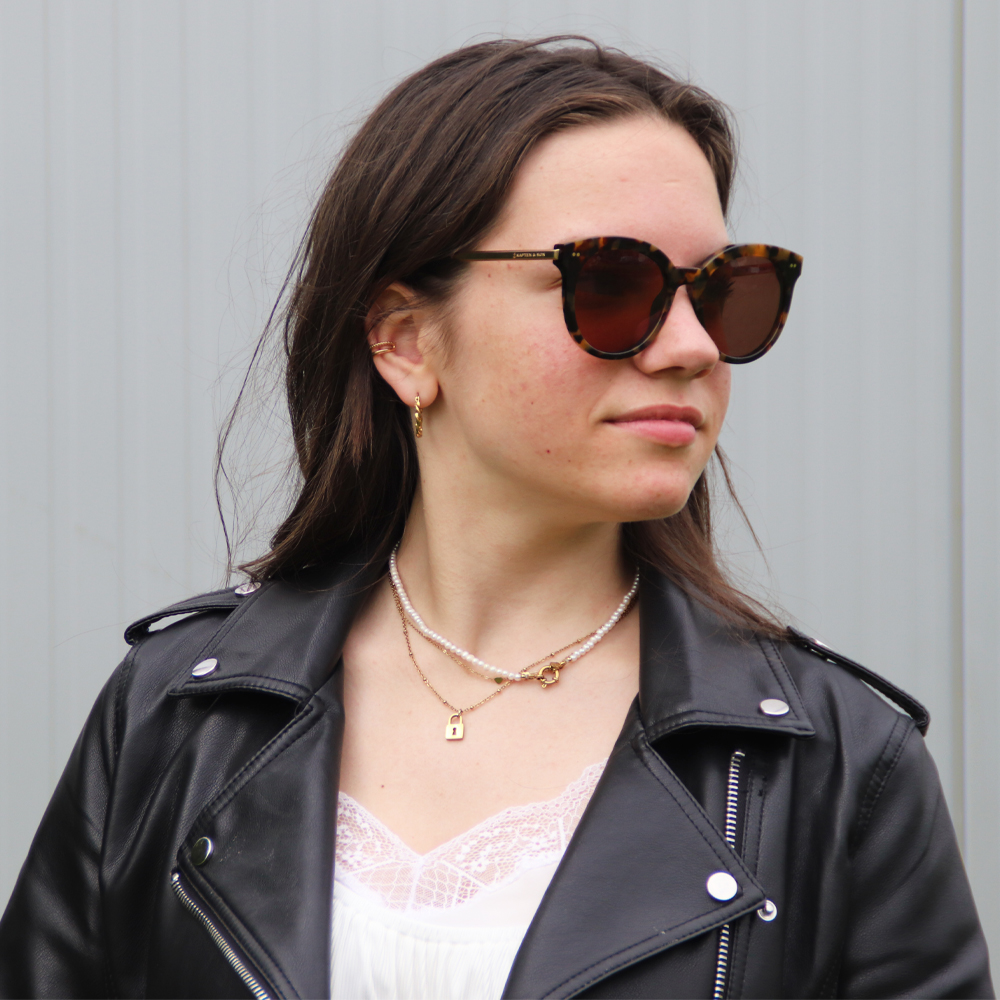 Kapten & Son Paris zonnebril amber tortoise brown bij Duifhuizen