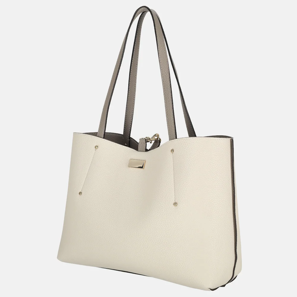 Guess Brenton shopper dark taupe bij Duifhuizen
