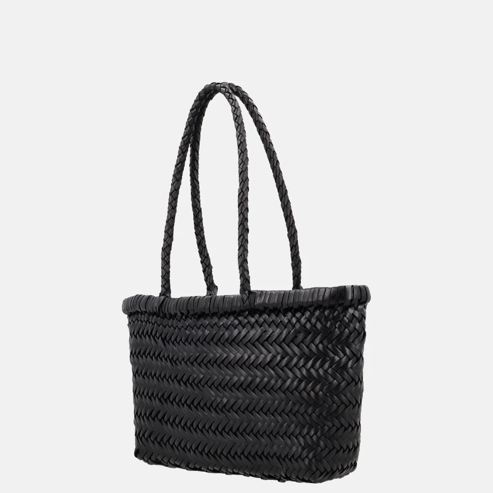 Hide & Stitches Amazone shopper S vlechtwerk handmade zwart bij Duifhuizen