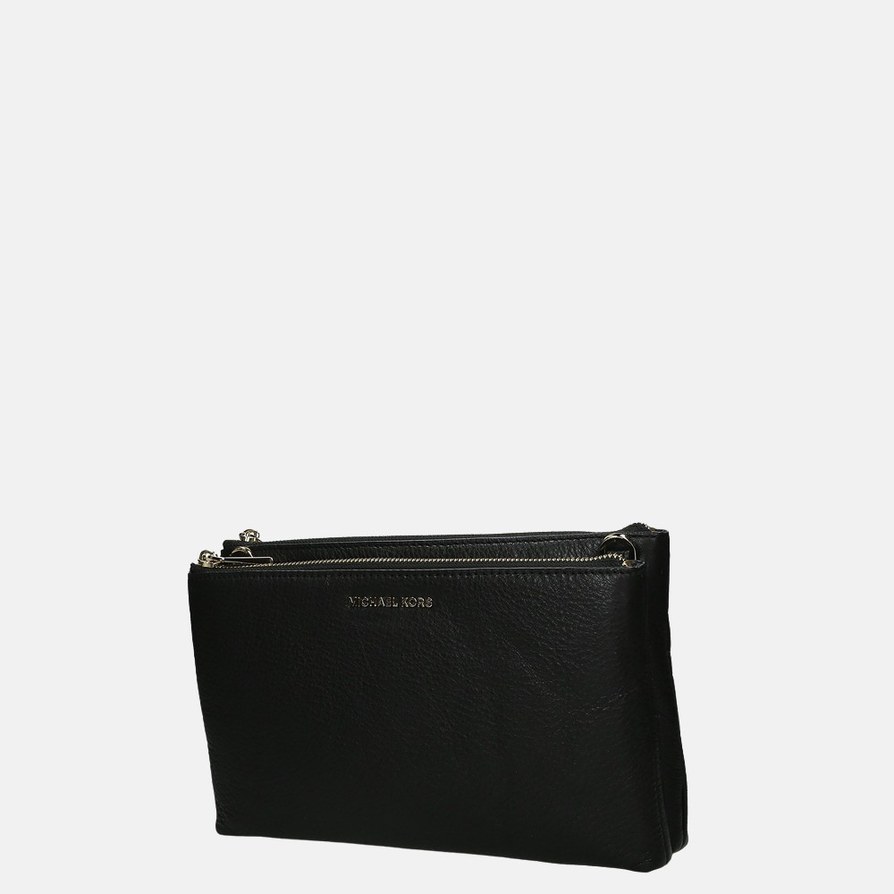 Michael Kors Double Pouch crossbody tas black bij Duifhuizen