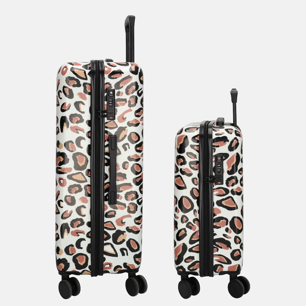 Zebra Trends kofferset 76cm + 50cm panter bij Duifhuizen