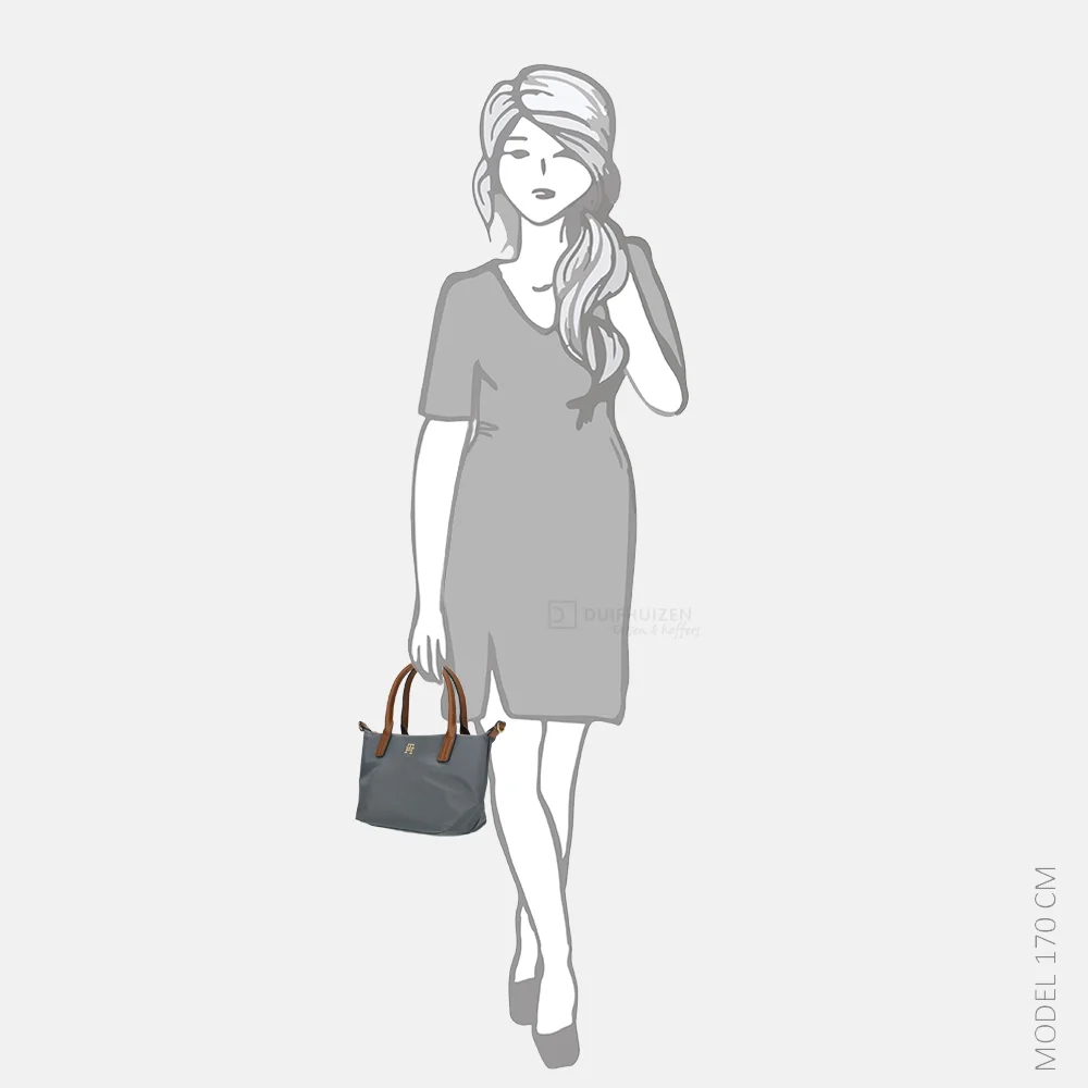 Tommy Hilfiger Popette tote handtas mini superior steel bij Duifhuizen