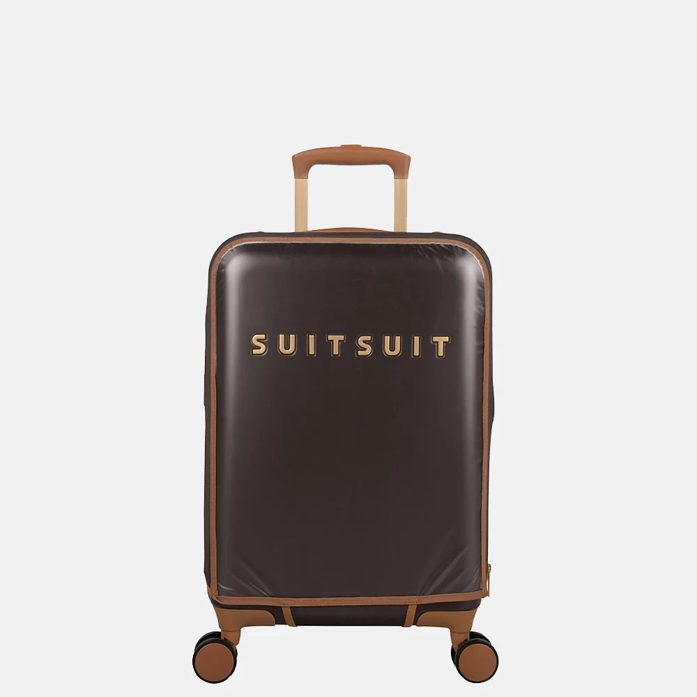 Suitsuit Fab Seventies Classic kofferhoes 55 cm espresso black bij Duifhuizen