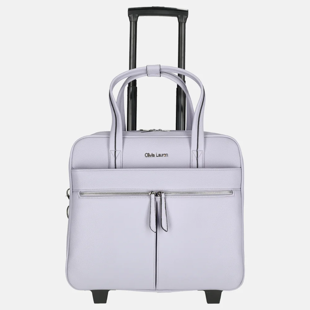 Olivia Lauren Leila business trolley 16 inch lila bij Duifhuizen