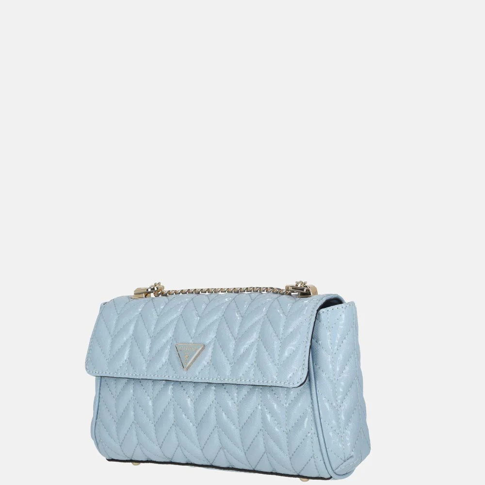 Guess Stacey crossbody tas light blue bij Duifhuizen