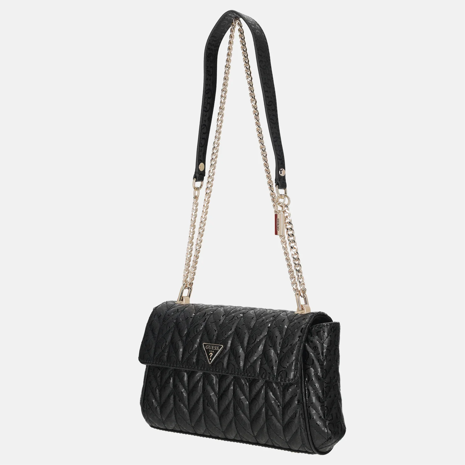 Guess Stacey crossbody tas black bij Duifhuizen