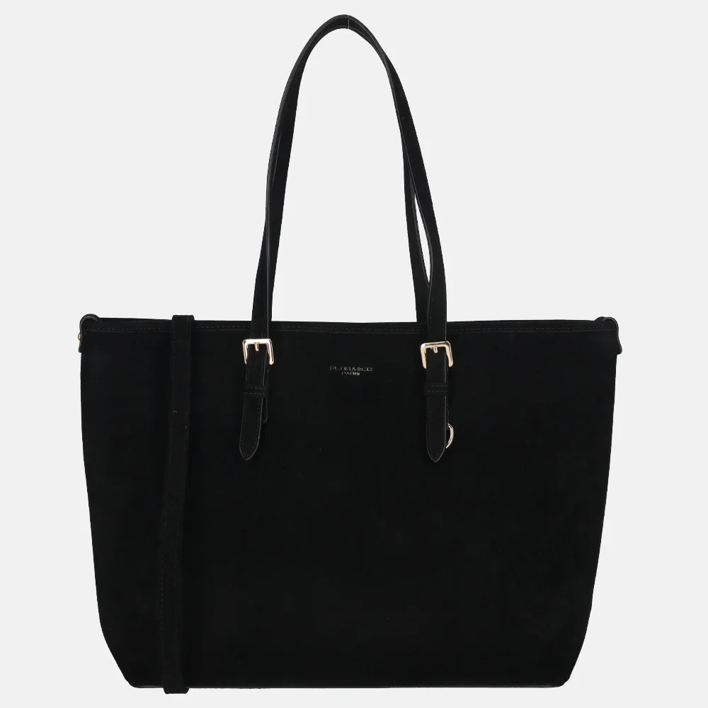 Flora & Co suedine shopper L noir