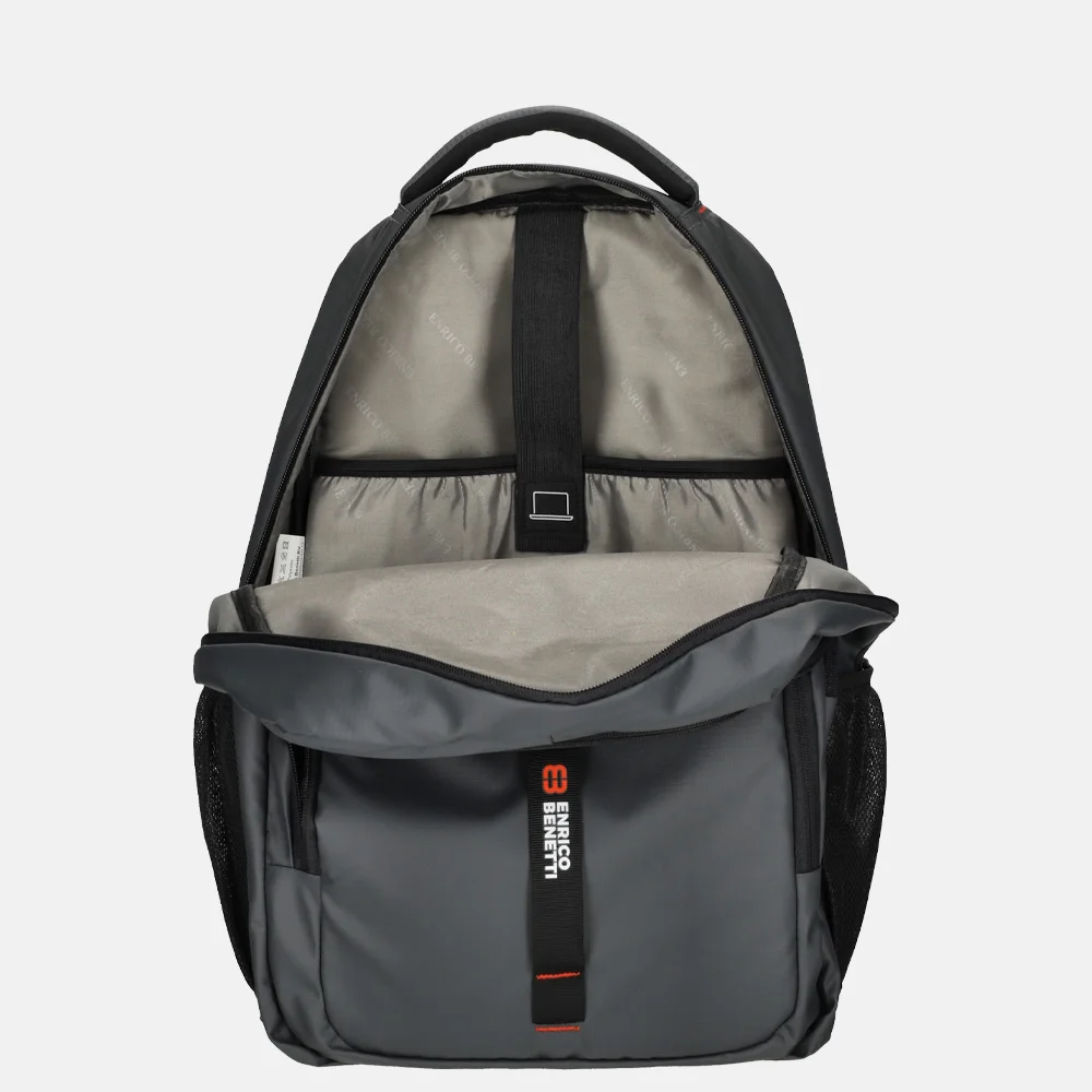 Enrico Benetti Swindon laptoprugzak 15 inch grijs bij Duifhuizen