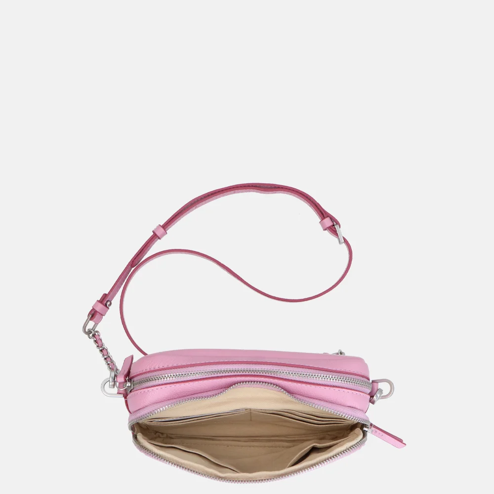 Loulou Essentiels Emilie crossbody tas kobi pink bij Duifhuizen