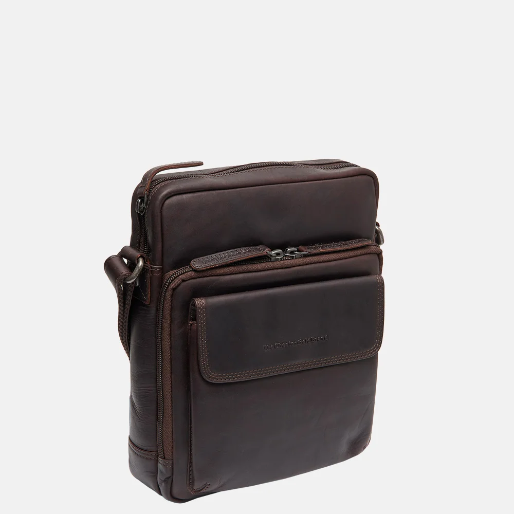 Chesterfield Montira schoudertas M dark brown bij Duifhuizen