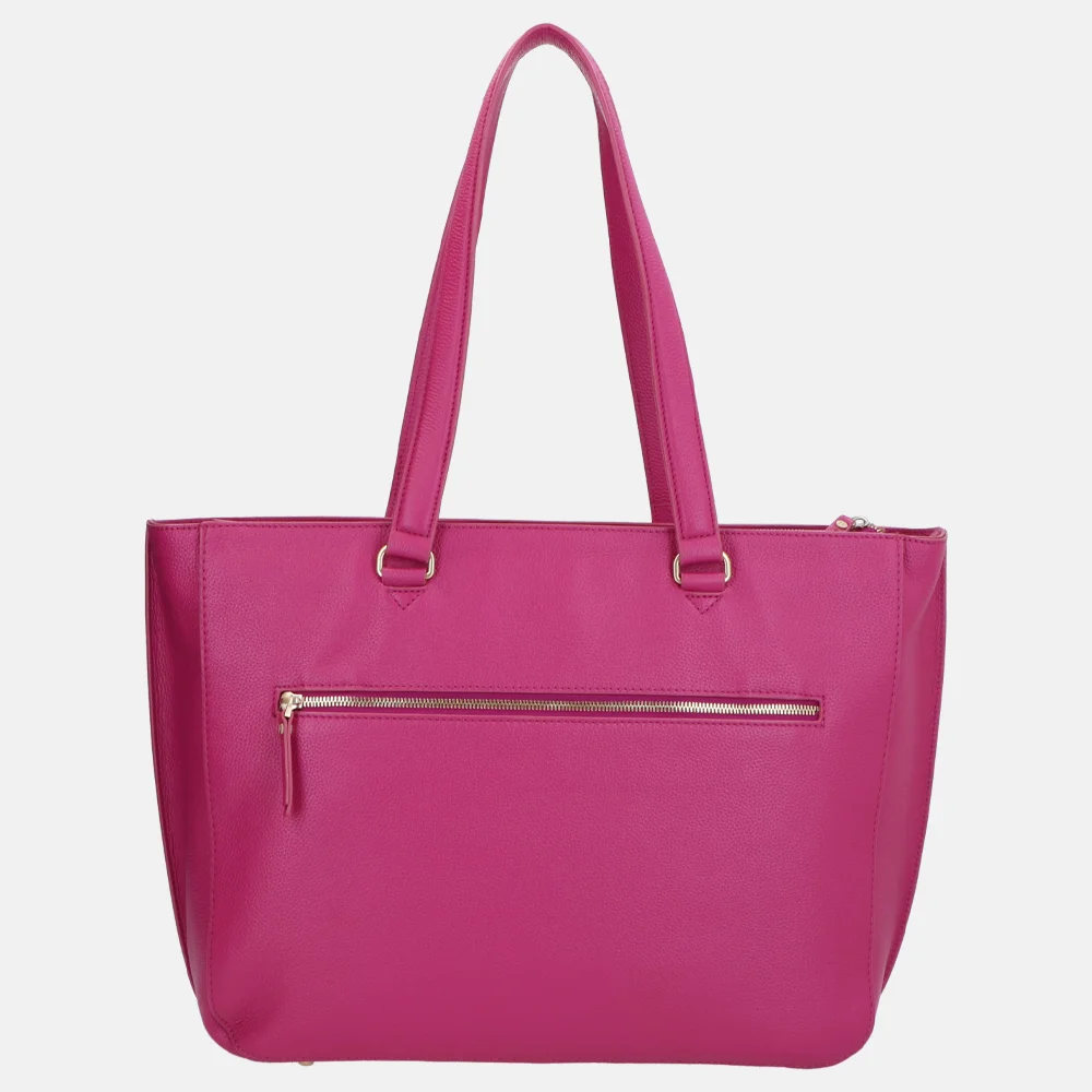 FMME Caithy laptoptas 15 inch fuchsia bij Duifhuizen