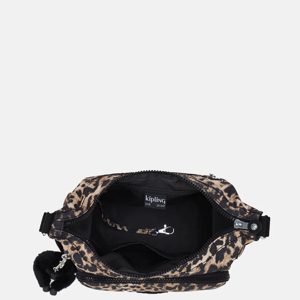 Kipling Gabb schoudertas S wild leopard bij Duifhuizen