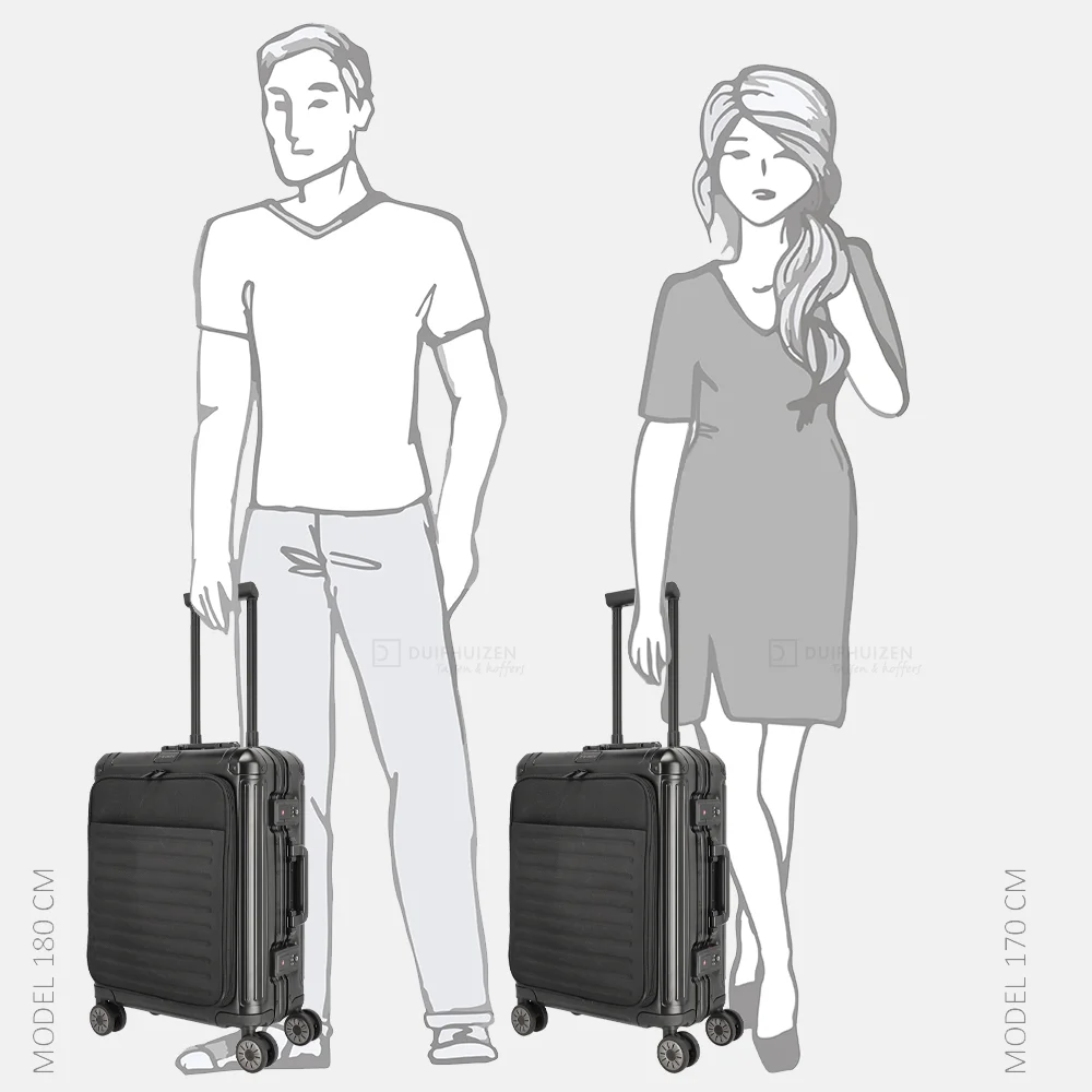 Travelite Next Frontpocket handbagage koffer 55 cm black bij Duifhuizen