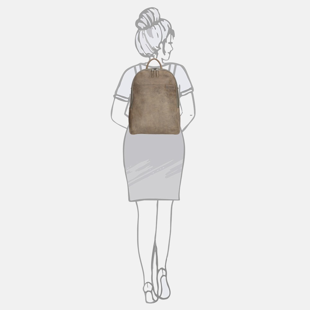 Micmacbags Côte d'Azur luiertas/rugzak mid grey bij Duifhuizen
