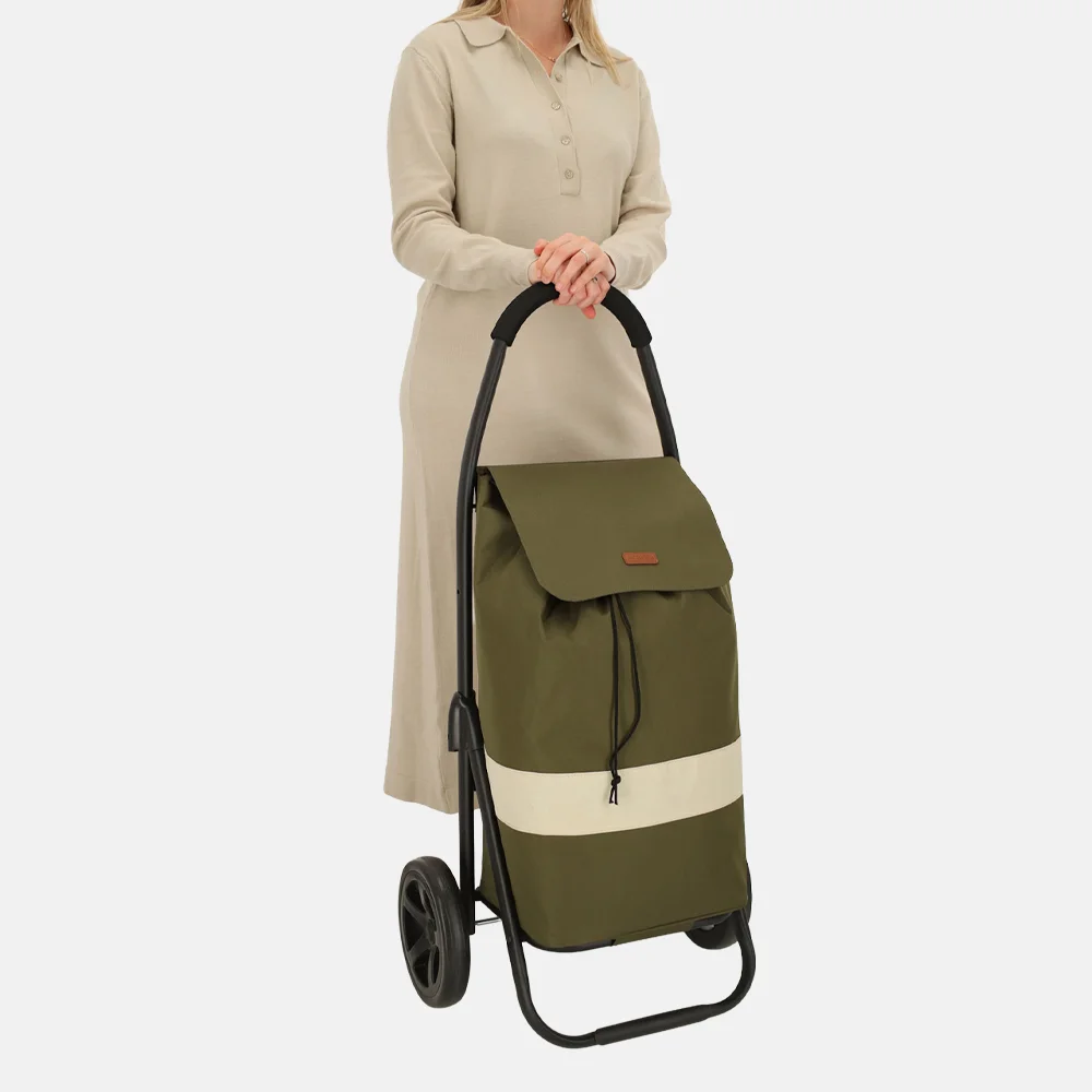 Beagles boodschappentrolley olijfgroen bij Duifhuizen